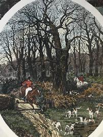 38x29 Hunt Print "A Day with the Fox Hounds" by W.H. Tuck 202//269